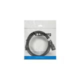 Lanberg - CA-C13E-11CC-0030-BK cable de transmisión Negro 3 m C13 acoplador C14 acoplador
