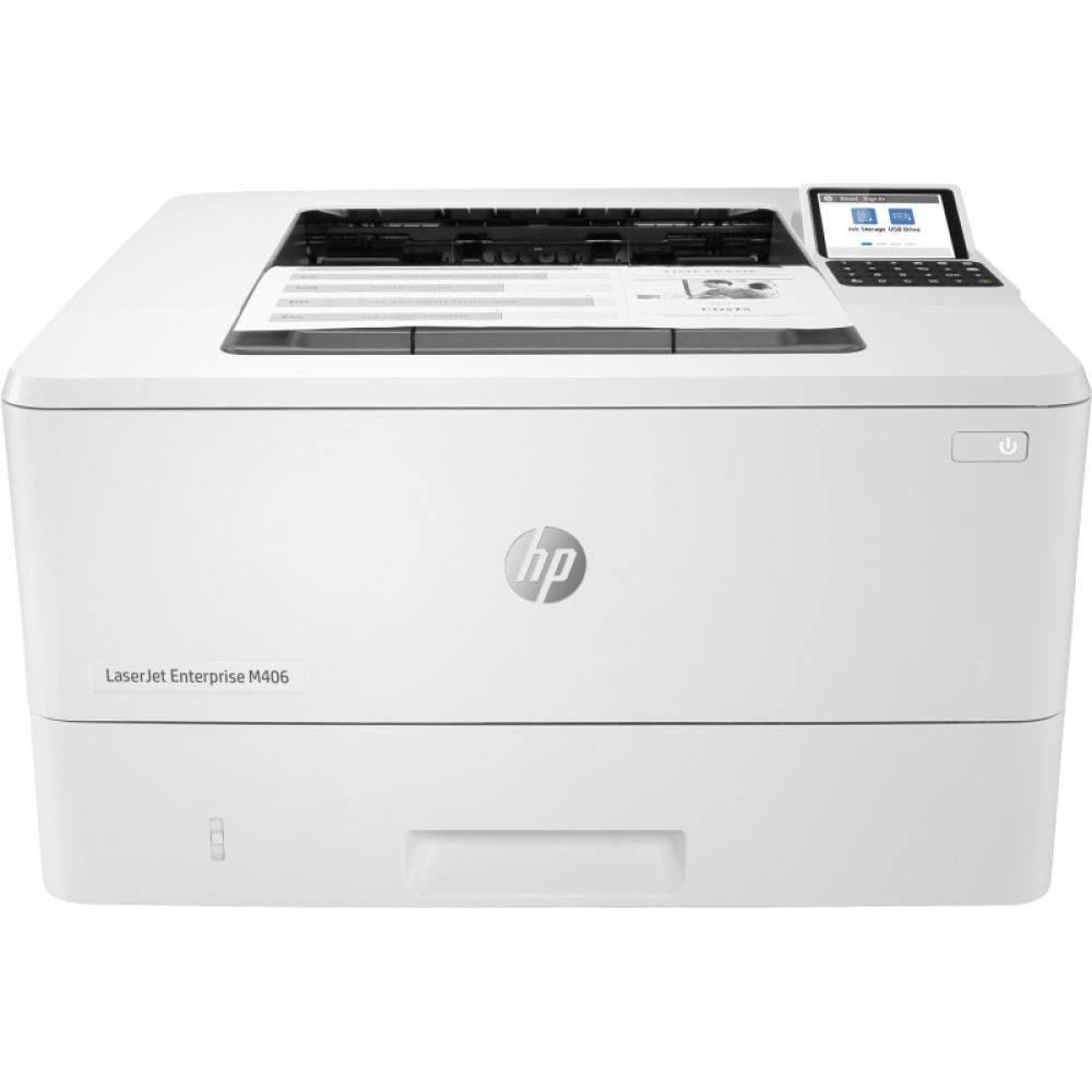 HP - LaserJet Enterprise M406dn Blanco y negro Impresora, Solo Ethernet A doble cara