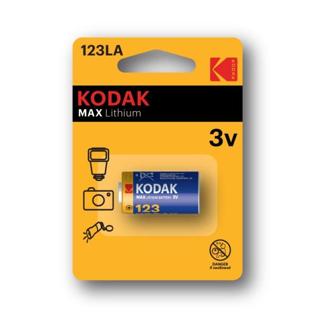 Kodak - 30956223 pila doméstica Batería de un solo uso CR123 Litio