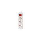 Lanberg - PS1-03F-0150-W base múltiple 1,5 m 3 salidas AC Interior Blanco
