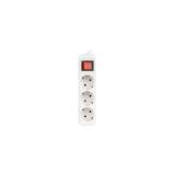 Lanberg - PS1-03F-0150-W base múltiple 1,5 m 3 salidas AC Interior Blanco