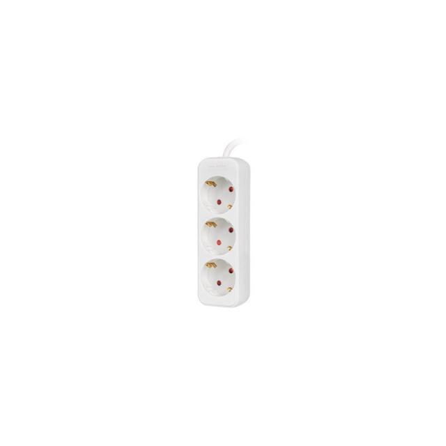 Lanberg - PS0-03F-0150-W base múltiple 1,5 m 3 salidas AC Interior Blanco