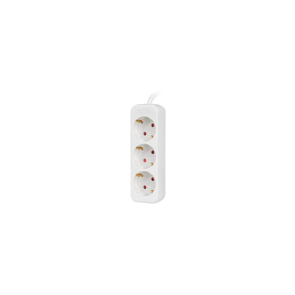 Lanberg - PS0-03F-0150-W base múltiple 1,5 m 3 salidas AC Interior Blanco