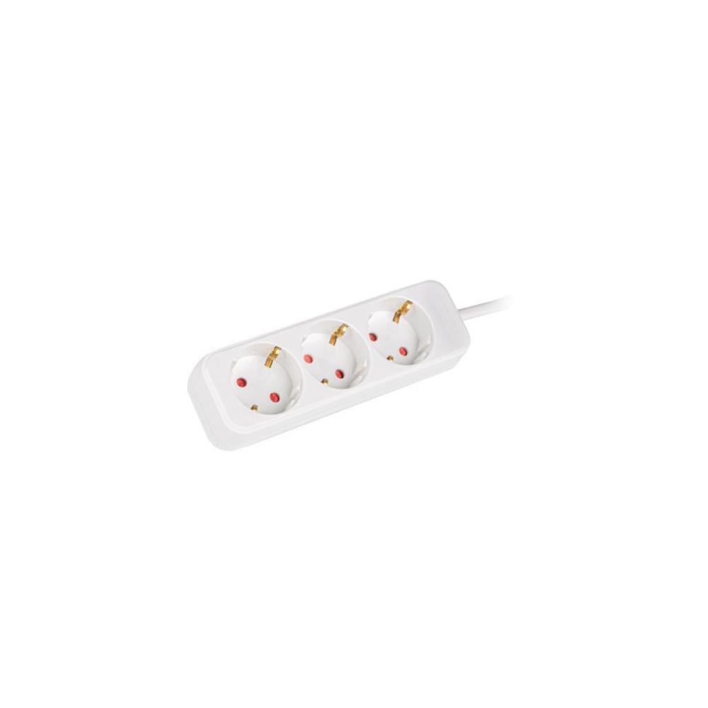 Lanberg - PS0-03F-0150-W base múltiple 1,5 m 3 salidas AC Interior Blanco