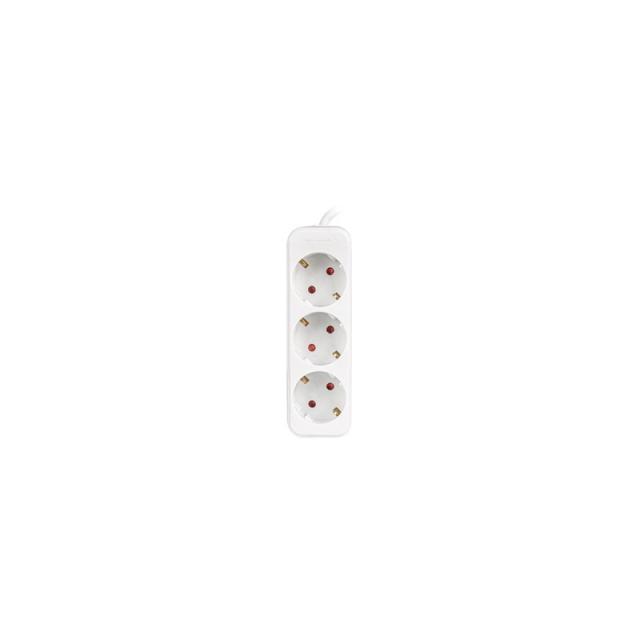 Lanberg - PS0-03F-0150-W base múltiple 1,5 m 3 salidas AC Interior Blanco