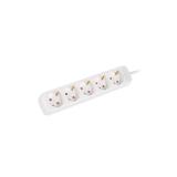 Lanberg - PS0-05F-0300-W base múltiple 3 m 5 salidas AC Interior Blanco