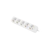Lanberg - PS0-05F-0300-W base múltiple 3 m 5 salidas AC Interior Blanco