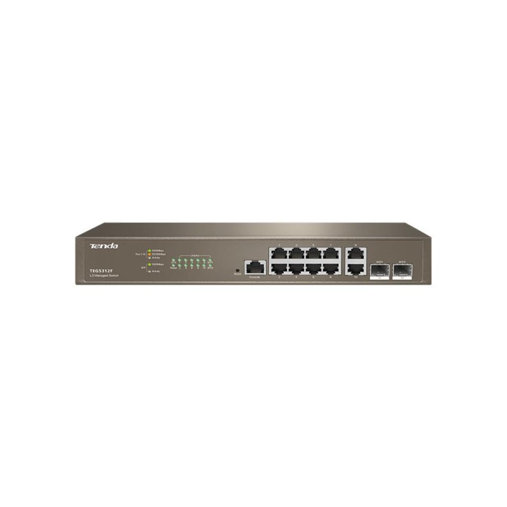Tenda - TEG5312F switch Gestionado L3 Gigabit Ethernet (10/100/1000) 1U Marrón