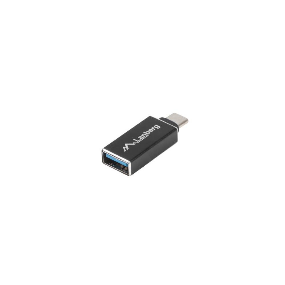 Lanberg - AD-UC-UA-02 cambiador de género para cable USB 3.0 Type C USB 3.0 Type A Negro