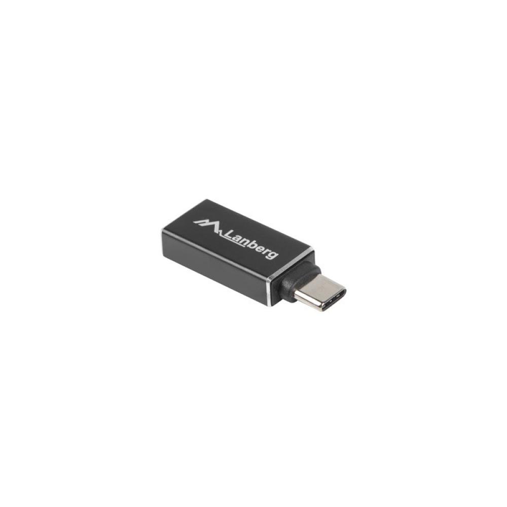Lanberg - AD-UC-UA-02 cambiador de género para cable USB 3.0 Type C USB 3.0 Type A Negro