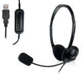 Ewent - EW3568 auricular y casco Auriculares Alámbrico Diadema Calls/Music USB tipo A Negro