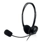 Ewent - EW3568 auricular y casco Auriculares Alámbrico Diadema Calls/Music USB tipo A Negro