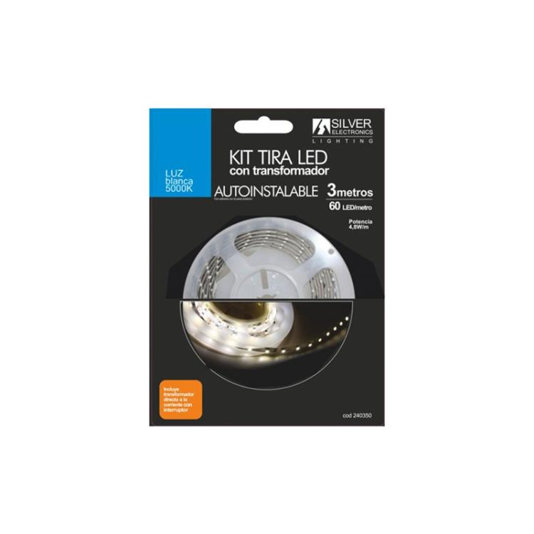 Silver Electronics - KIT tira LED 3m 4,8W/m 5000K
