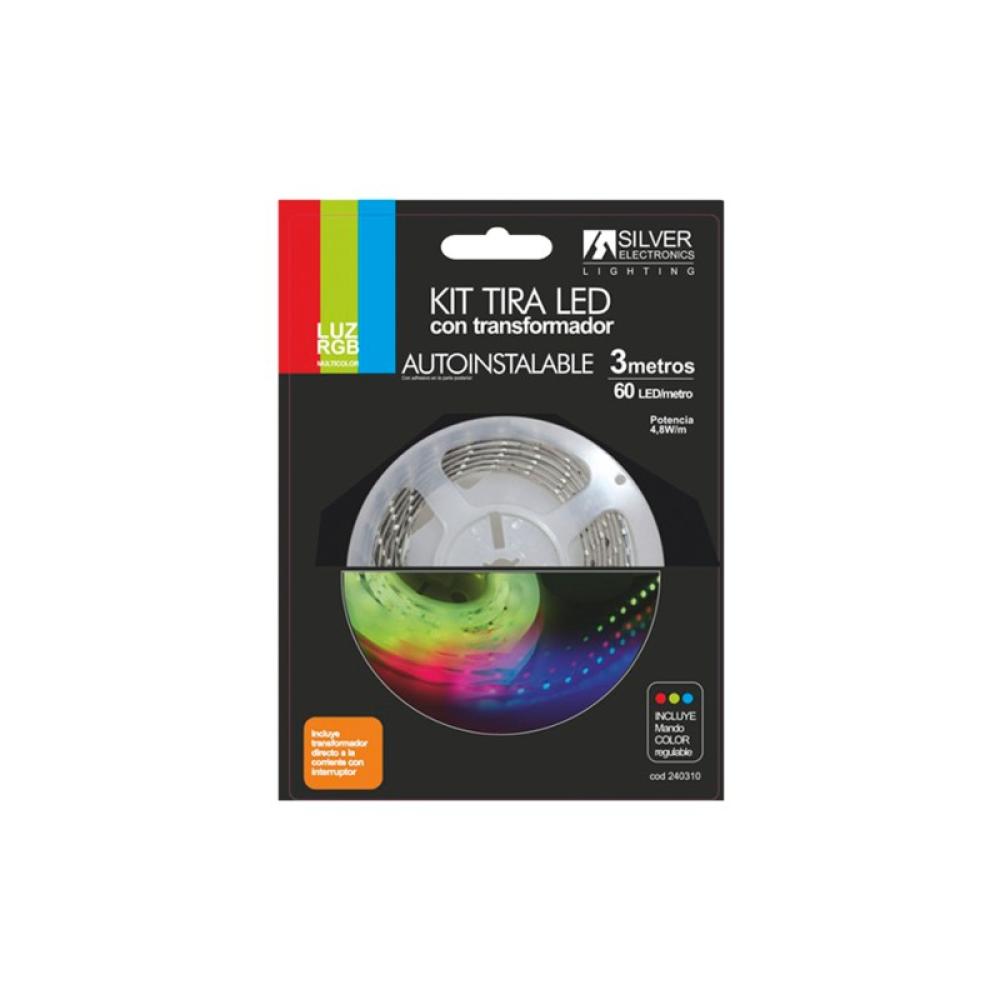 Silver Electronics - KIT tira LED 3m 7,2W/m RGB