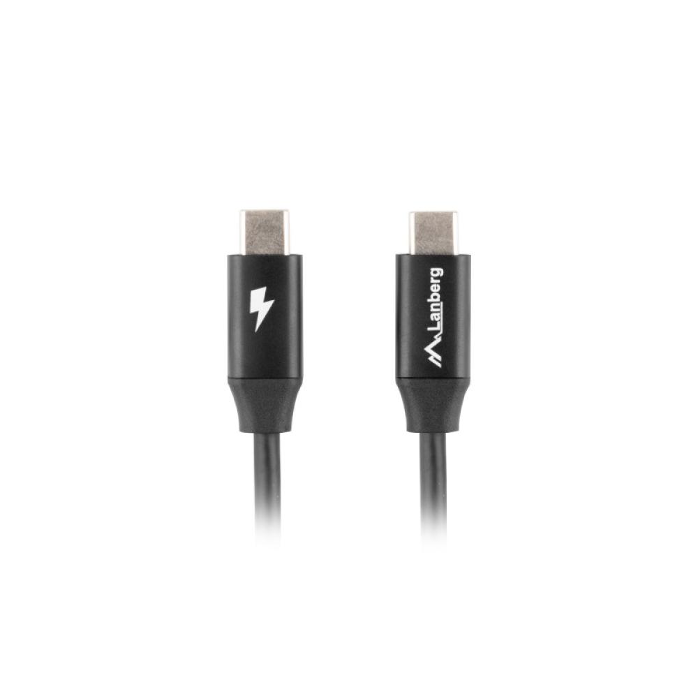 Lanberg - CA-CMCM-40CU-0018-BK cable USB USB 2.0 1,8 m USB C Negro