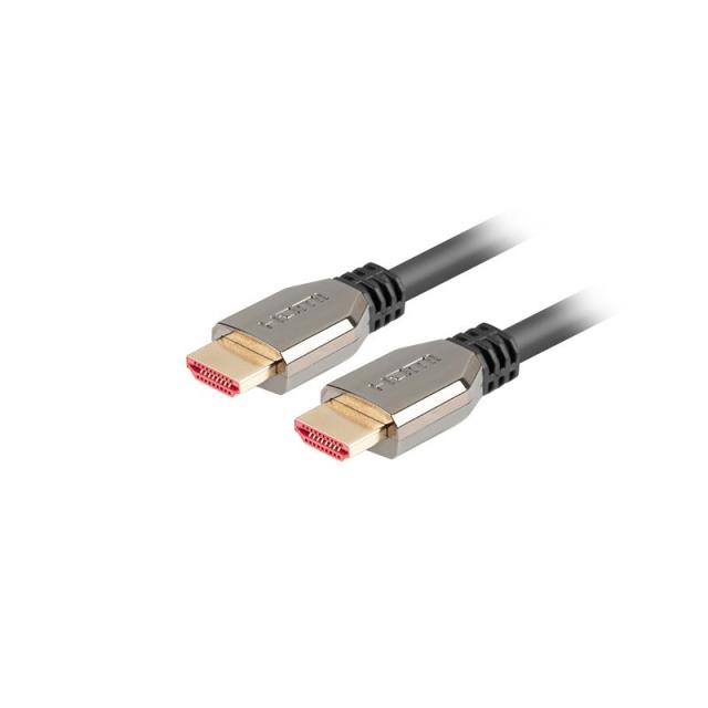 Lanberg - CA-HDMI-30CU-0010-BK cable HDMI 1 m HDMI tipo A (Estándar) Negro, Plata