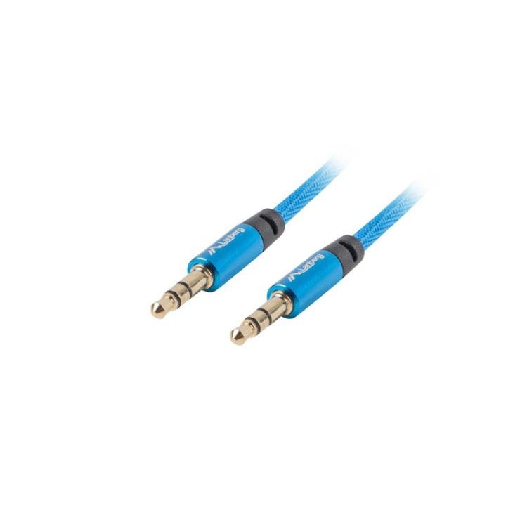 Lanberg - CA-MJMJ-10CU-0020-BL cable de audio 2 m 3,5mm Azul