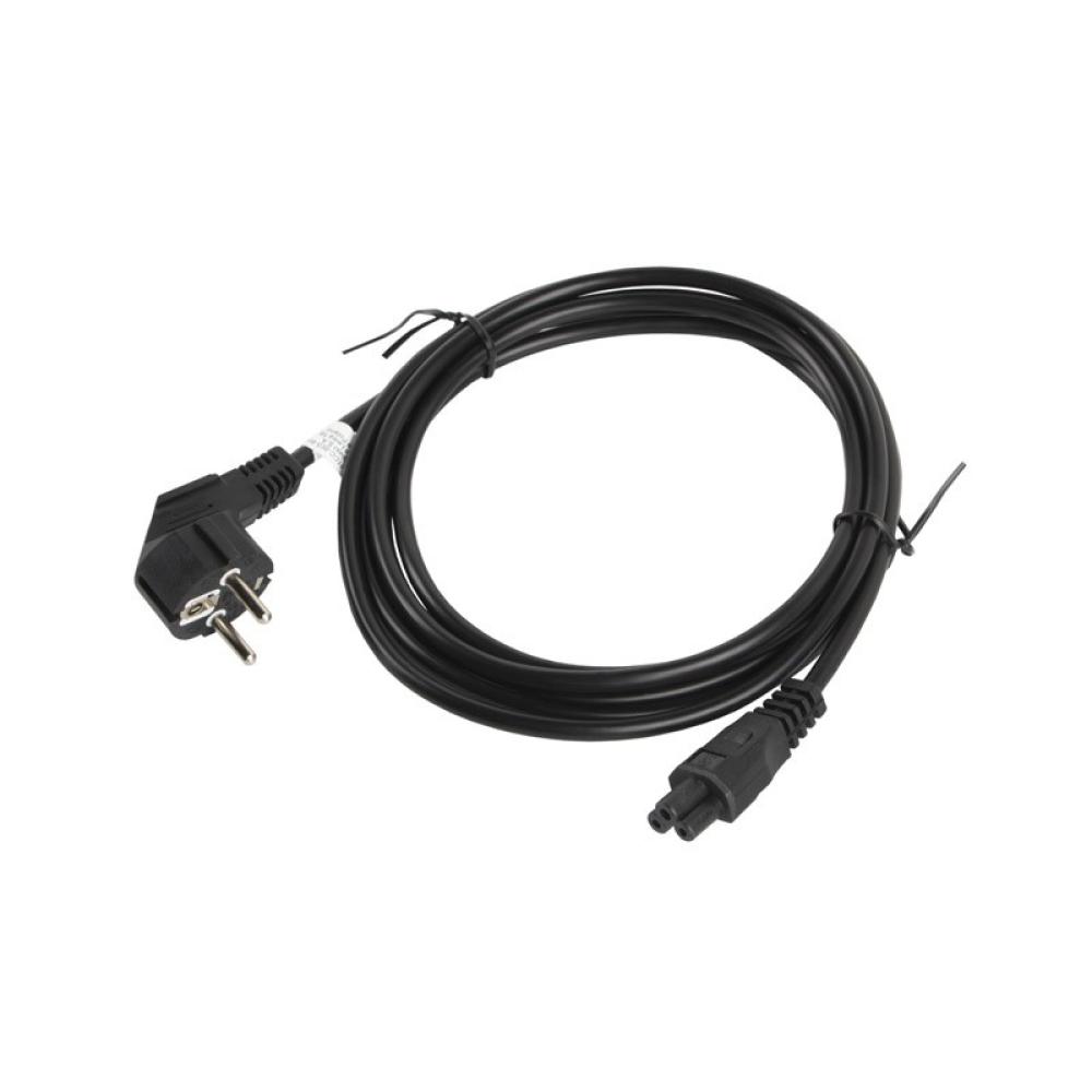 Lanberg - CA-C5CA-11CC-003-BK cable de transmisión Negro 3 m C5 acoplador CEE7/7