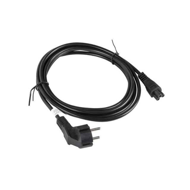 Lanberg - CA-C5CA-11CC-003-BK cable de transmisión Negro 3 m C5 acoplador CEE7/7