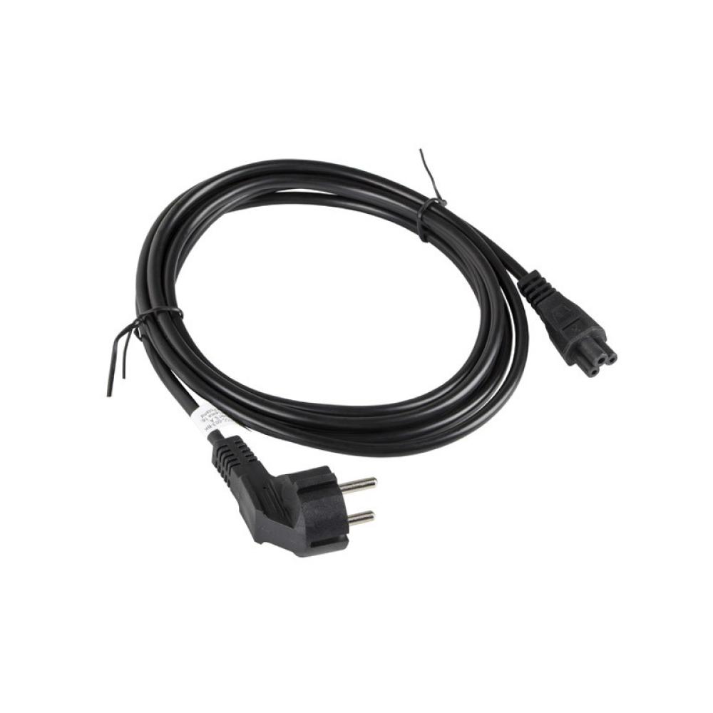 Lanberg - CA-C5CA-11CC-003-BK cable de transmisión Negro 3 m C5 acoplador CEE7/7