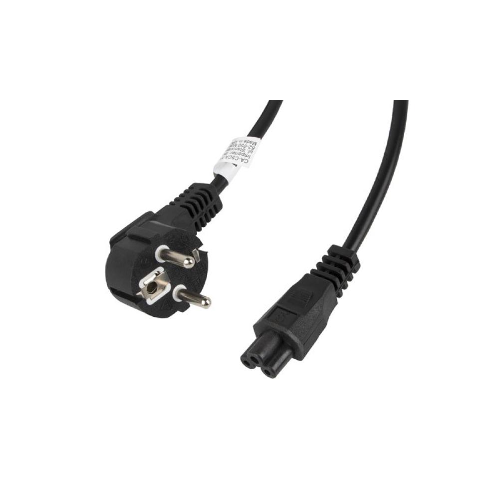 Lanberg - CA-C5CA-11CC-003-BK cable de transmisión Negro 3 m C5 acoplador CEE7/7