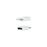 Nanocable - Adaptador Lightning a Micro USB, Lightning/M-Micro B/H Blanco