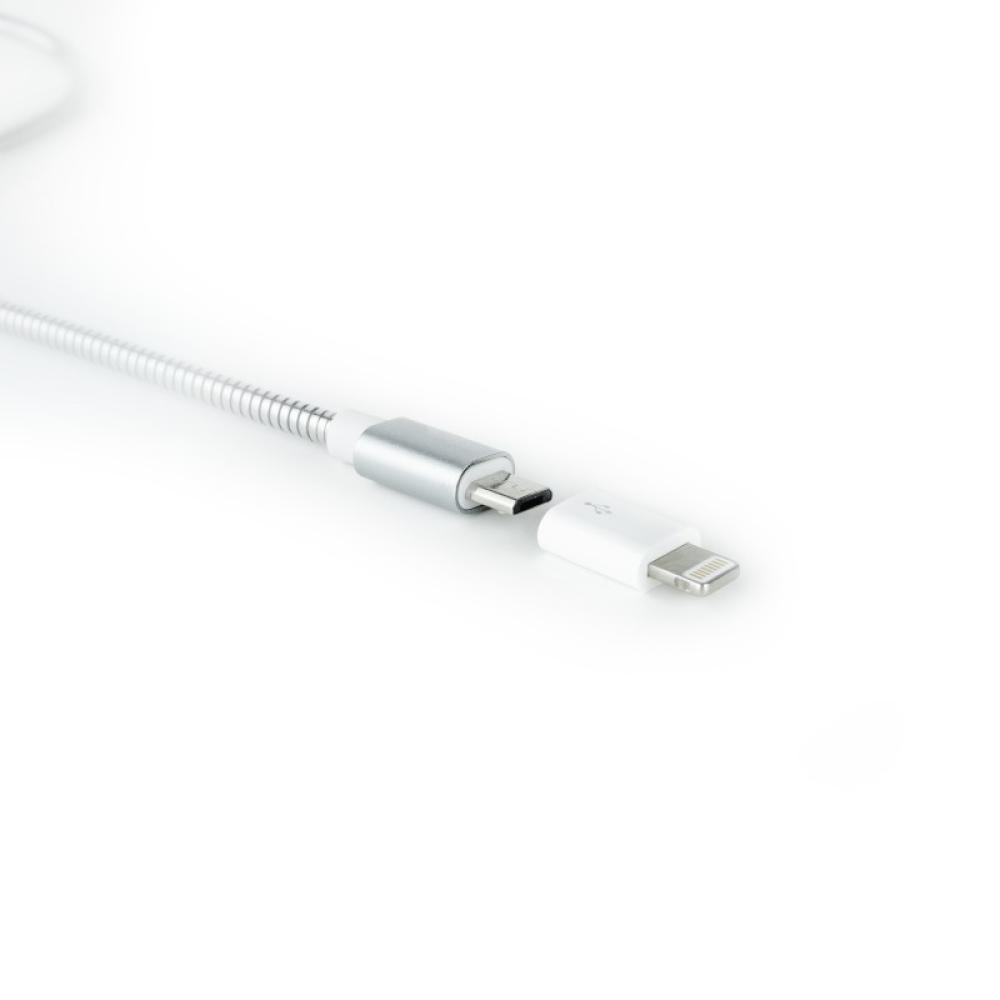 Nanocable - Adaptador Lightning a Micro USB, Lightning/M-Micro B/H Blanco