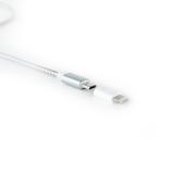 Nanocable - Adaptador Lightning a Micro USB, Lightning/M-Micro B/H Blanco
