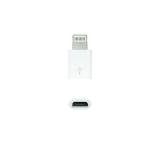 Nanocable - Adaptador Lightning a Micro USB, Lightning/M-Micro B/H Blanco