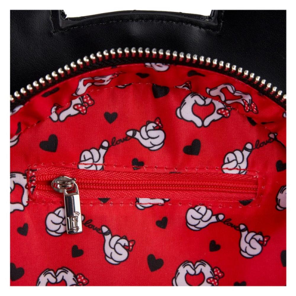 Loungefly - WDTB2434 bolso y bandolera Poliuretano Negro, Rojo Chica