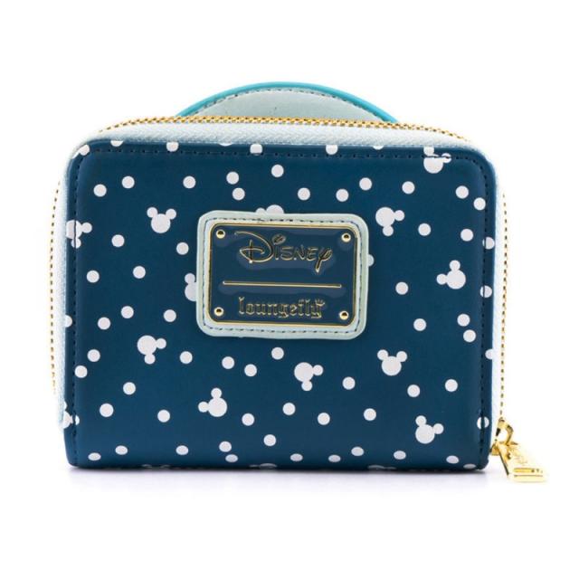 Loungefly - WDWA1786 monedero, tarjetero y portadocumento de viaje Riñonera antirrobo de viaje Azul Cuero vegano