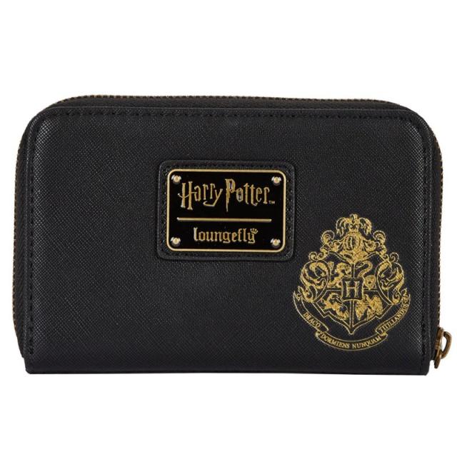 Loungefly - HPWA0122 monedero, tarjetero y portadocumento de viaje Riñonera antirrobo de viaje Negro Cuero vegano