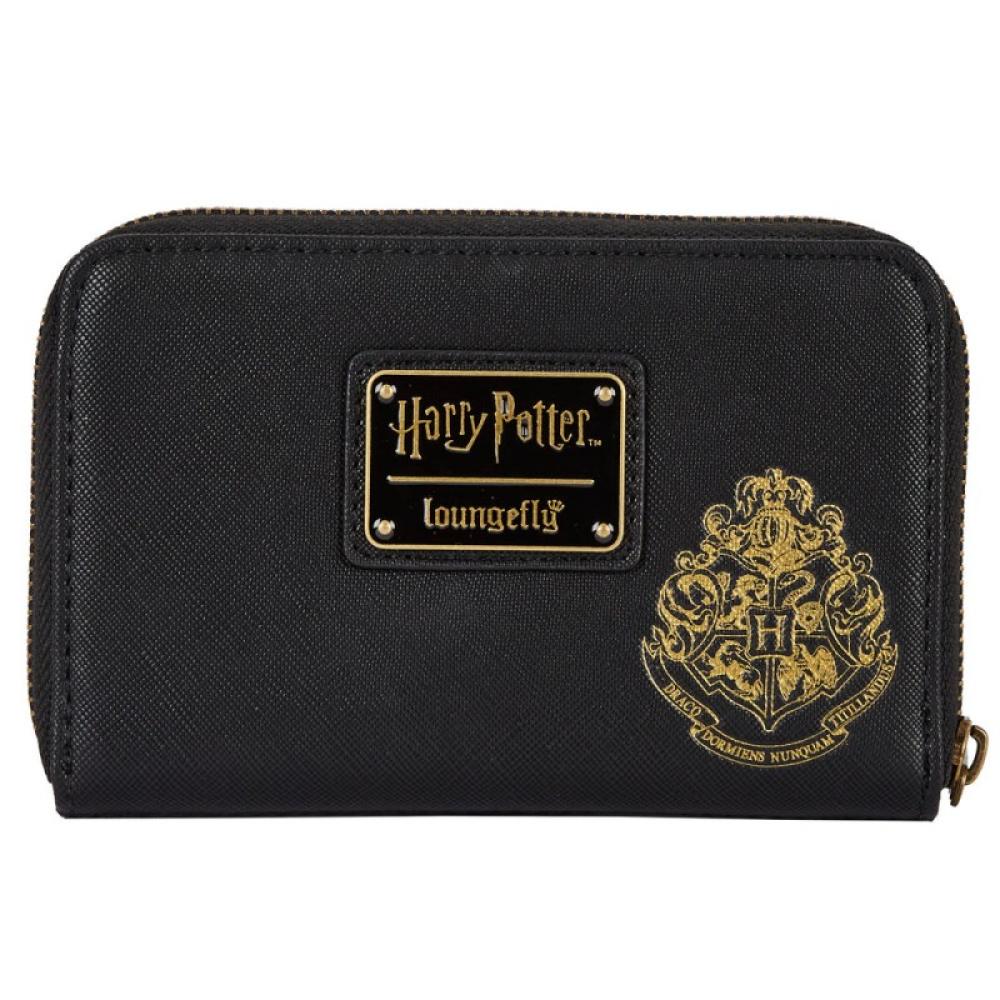 Loungefly - HPWA0122 monedero, tarjetero y portadocumento de viaje Riñonera antirrobo de viaje Negro Cuero vegano