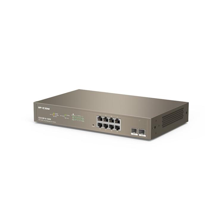 IP-COM Networks - G3310P-8-150W switch Gestionado L2 Gigabit Ethernet (10/100/1000) Energía sobre Ethernet (PoE) Gris