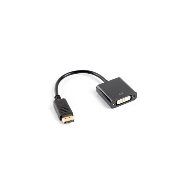 Lanberg - AD-0007-BK adaptador de cable de vídeo 0,1 m DisplayPort DVI-D Negro