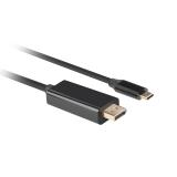 Lanberg - CA-CMDP-10CU-0030-BK adaptador de cable de vídeo 3 m USB Tipo C DisplayPort Negro