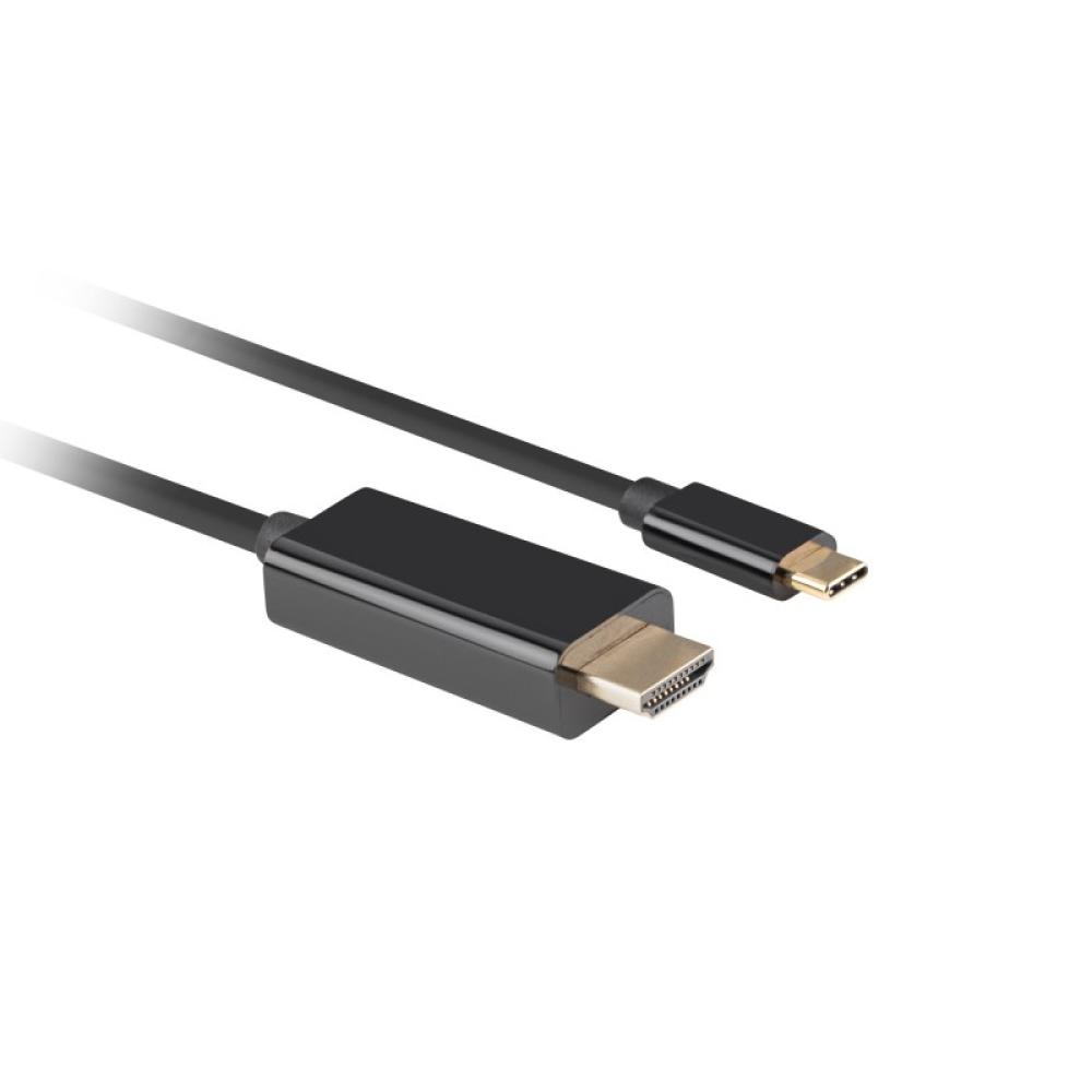 Lanberg - CA-CMHD-10CU-0018-BK adaptador de cable de vídeo 1,8 m USB Tipo C HDMI