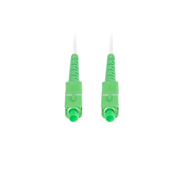 Lanberg - FO-SASA-SS21-0050-WH cable de fibra optica 5 m SC G.657.A2 Verde, Blanco