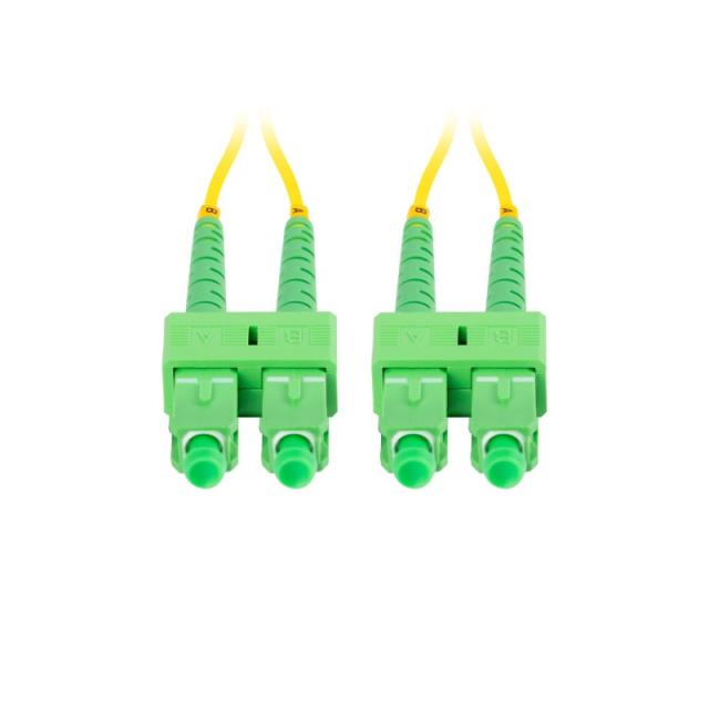 Lanberg - FO-SASA-SD11-0020-YE cable de fibra optica 2 m SC G.657.A1 Verde, Amarillo