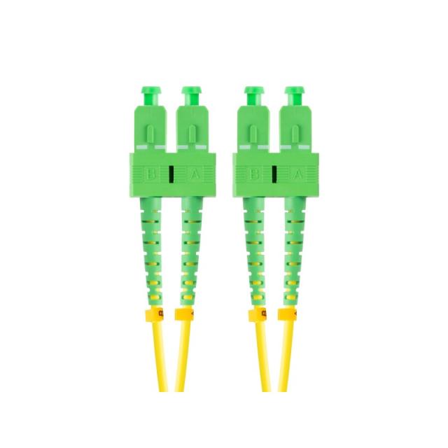 Lanberg - FO-SASA-SD11-0020-YE cable de fibra optica 2 m SC G.657.A1 Verde, Amarillo