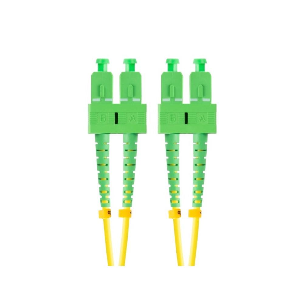 Lanberg - FO-SASA-SD11-0020-YE cable de fibra optica 2 m SC G.657.A1 Verde, Amarillo