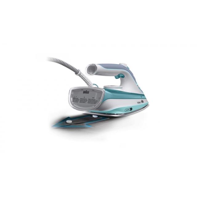 Braun - TexStyle 3 SI 5017 GR Plancha a vapor Suela de cerámica 2700 W Gris, Turquesa, Blanco