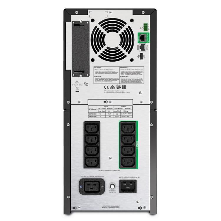 APC - Smart-UPS 2200VA sistema de alimentación ininterrumpida (UPS) Línea interactiva 2,2 kVA 1980 W 9 salidas AC - SMT2200IC