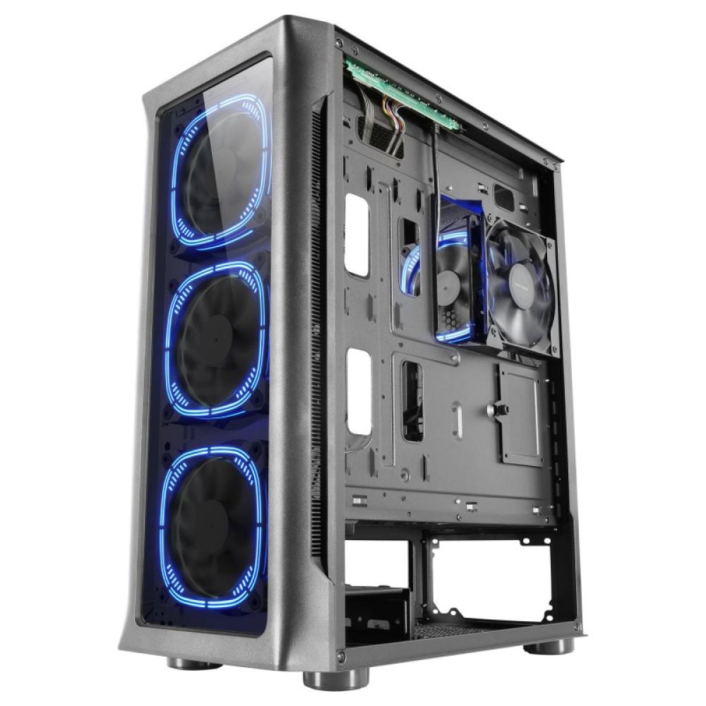 Mars Gaming - MC-NEO, Torre Gaming XXL E-ATX, Ventana Lateral y Frontal Cristal Templado, 4X Ventiladores ARGB 120mm + V - MCNEO