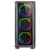 Mars Gaming - MC-NEO, Torre Gaming XXL E-ATX, Ventana Lateral y Frontal Cristal Templado, 4X Ventiladores ARGB 120mm + V - MCNEO