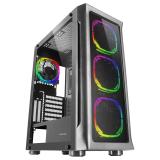Mars Gaming - MC-NEO, Torre Gaming XXL E-ATX, Ventana Lateral y Frontal Cristal Templado, 4X Ventiladores ARGB 120mm + V - MCNEO