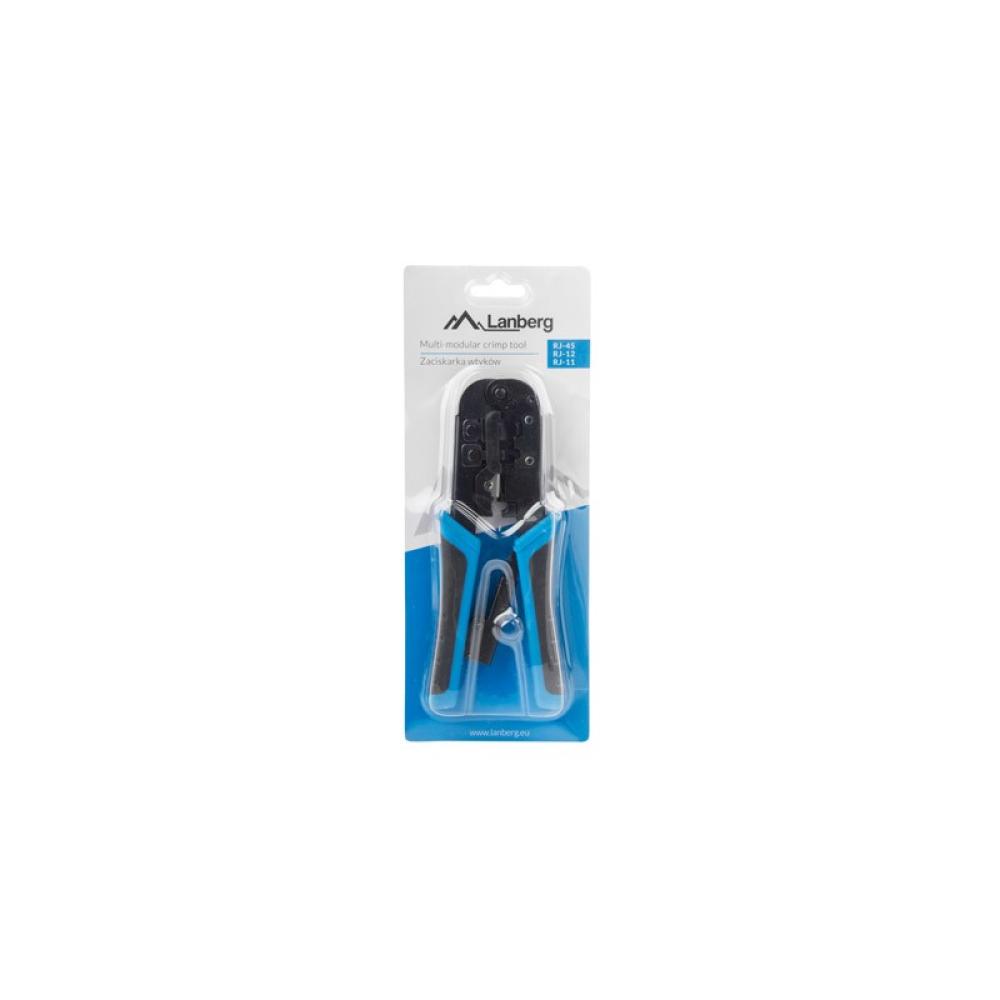 Lanberg - NT-0201 crimpadora Herramienta para prensar Negro, Azul