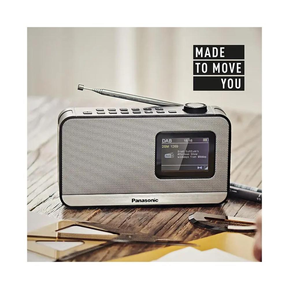 Panasonic - RF-D15 Portátil Digital Negro, Plata