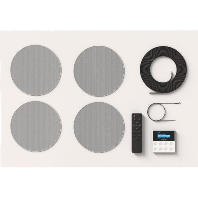 Fonestar - KS-WALL-4 sistema de audio para el hogar Minicadena de música para uso doméstico 50 W Negro, Gris, Blanco