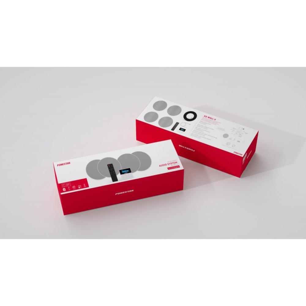 Fonestar - KS-WALL-4 sistema de audio para el hogar Minicadena de música para uso doméstico 50 W Negro, Gris, Blanco